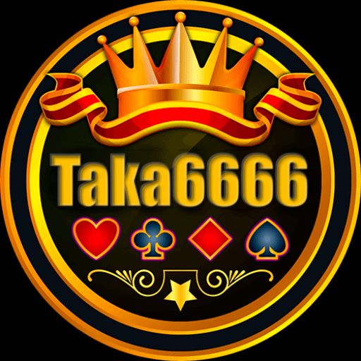 Taka6666 cartoon characters celebrating winnings with coins and a mobile app interface